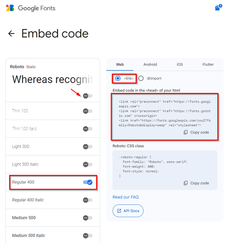 На вкладке "Embed" генерируется код (link)