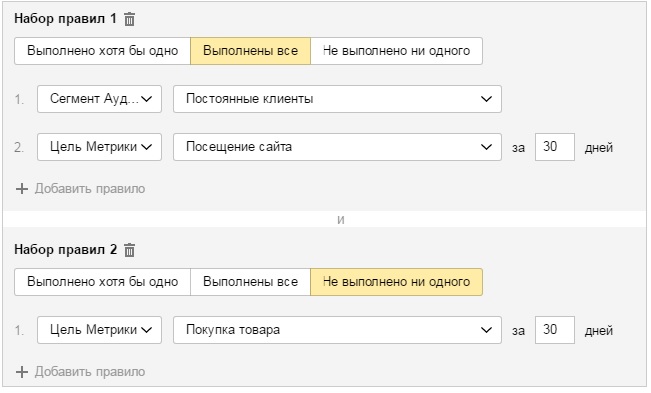 Пример использования данных Яндекс.Аудитории в Яндекс.Директе